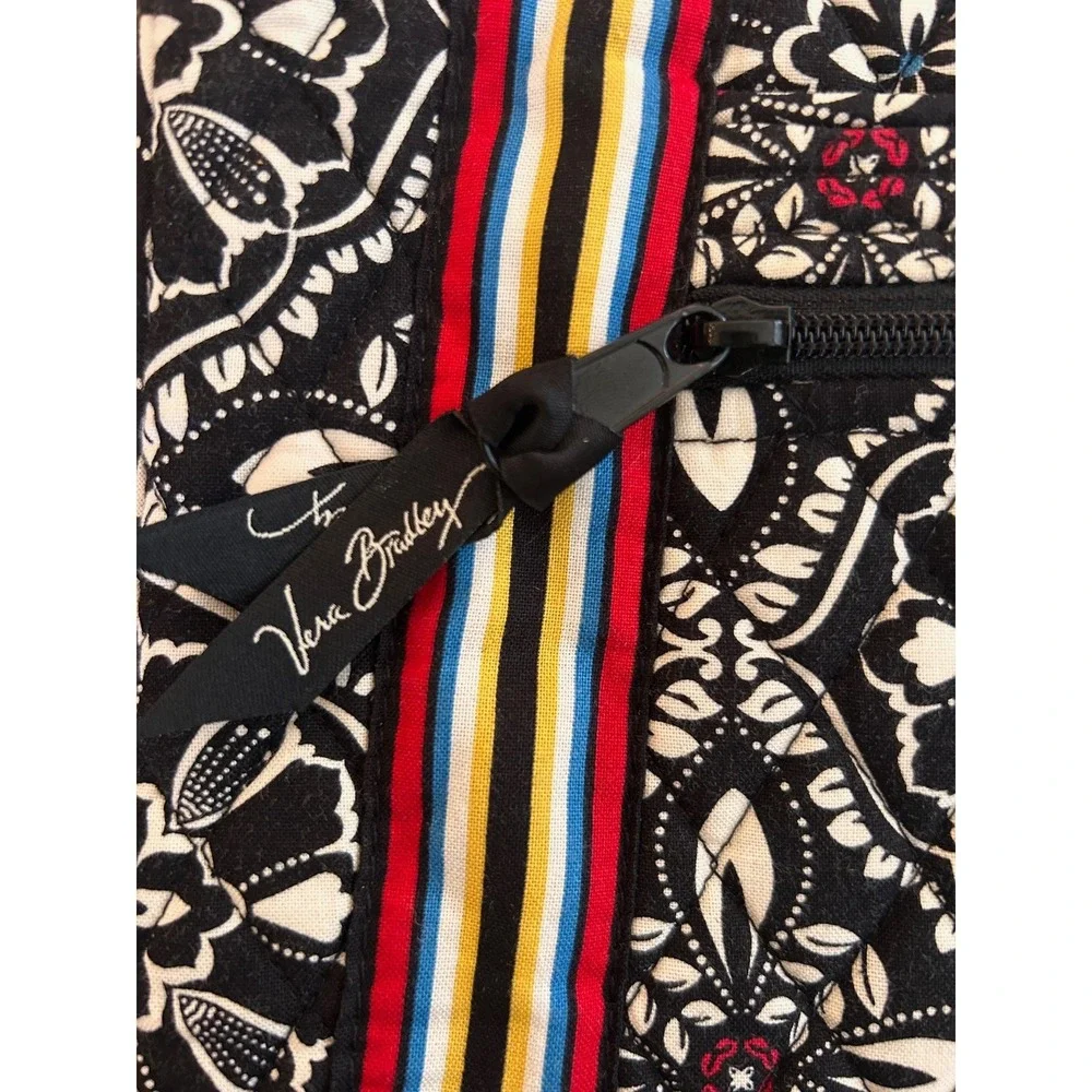 Vera Bradley Paisley in‎ Confidence Hipster Crossbody Bag Black White Quilted